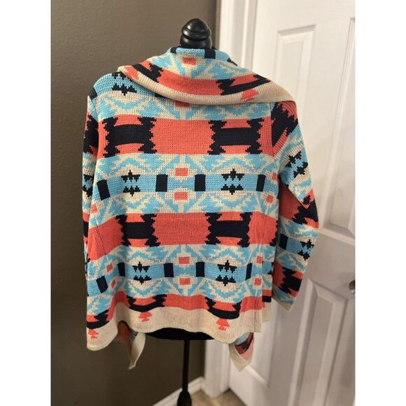 Styleholic‎ Womens Aztec Southwestern Open Front Cardigan Sweater M Yellowstone - Picture 4 of 4